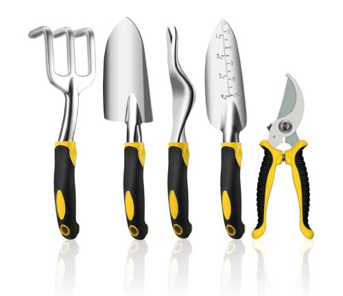 garden tools 1 Compact 5-Piece Garden Tool Set for Apartment Balconies