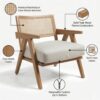 chair 1 Handcrafted Rattan Lounge Chair in Natural Finish
