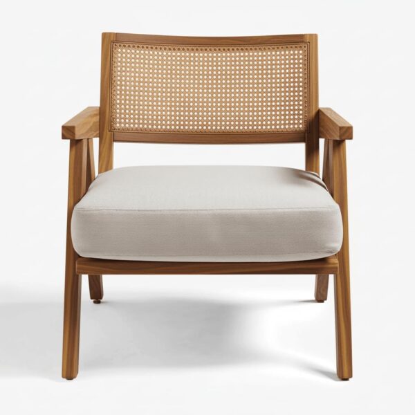 chair 2 Handcrafted Rattan Lounge Chair in Natural Finish