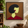 lady art 3 The Quiet Profile – Original Handmade Acrylic Painting on Canvas Board