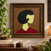 lady art 4 The Quiet Profile – Original Handmade Acrylic Painting on Canvas Board