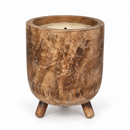 Rare Wooden Candle – Natural Rustic Finish