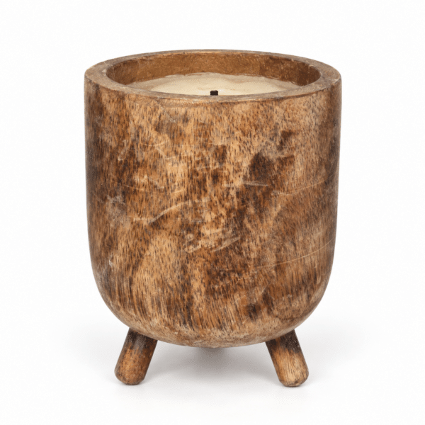 wooden candle 1 Rare Wooden Candle – Natural Rustic Finish