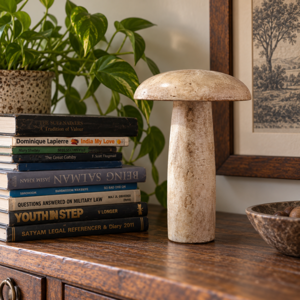 wooden-mushroom-3 Wooden Mushroom Decorative Piece – Weathered Rustic Finish