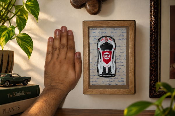 Cozy Toy Car Shadowbox Vignette Miniature Car Wooden Shadow Box Frame – Decorative Art for Car Lovers