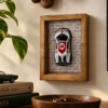 Curated Toy Car Wall Display Miniature Car Wooden Shadow Box Frame – Decorative Art for Car Lovers